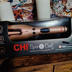 NEW Open Box CHI Spin n Curl Hair Tool Rose Gold